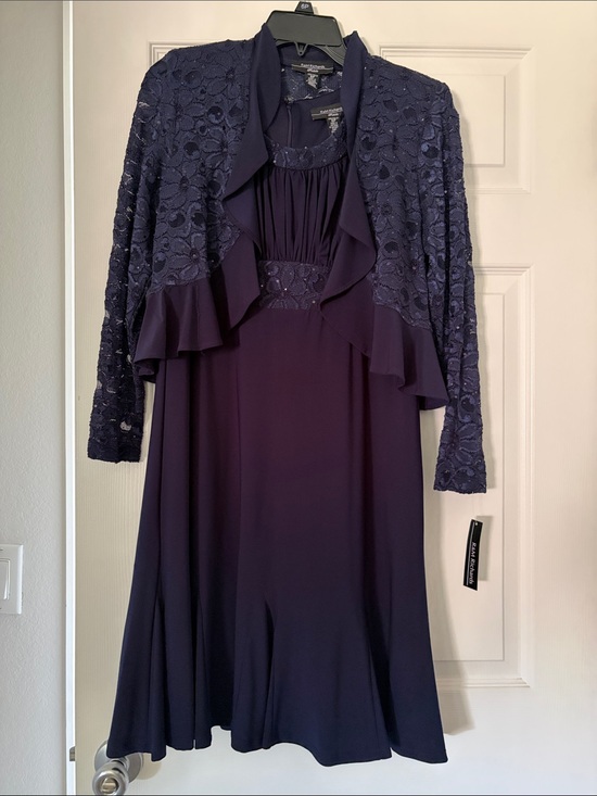 R&M Richards Dresses & Skirts - R&M Richards Navy Lace Jacket Dress Set